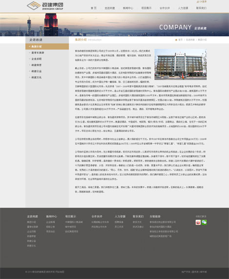 政建集团网站设计